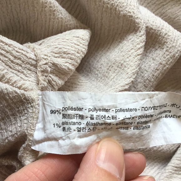 Zara Voluminous Oversized Texture V-neck Short Sleeve Dress, size M - Picture 10 of 13